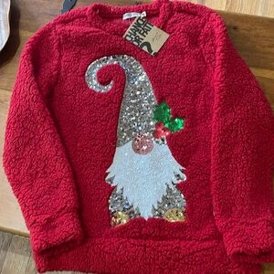 Chance or Fate cute Gnome fluffy Holiday long sleeve sweater . Size med